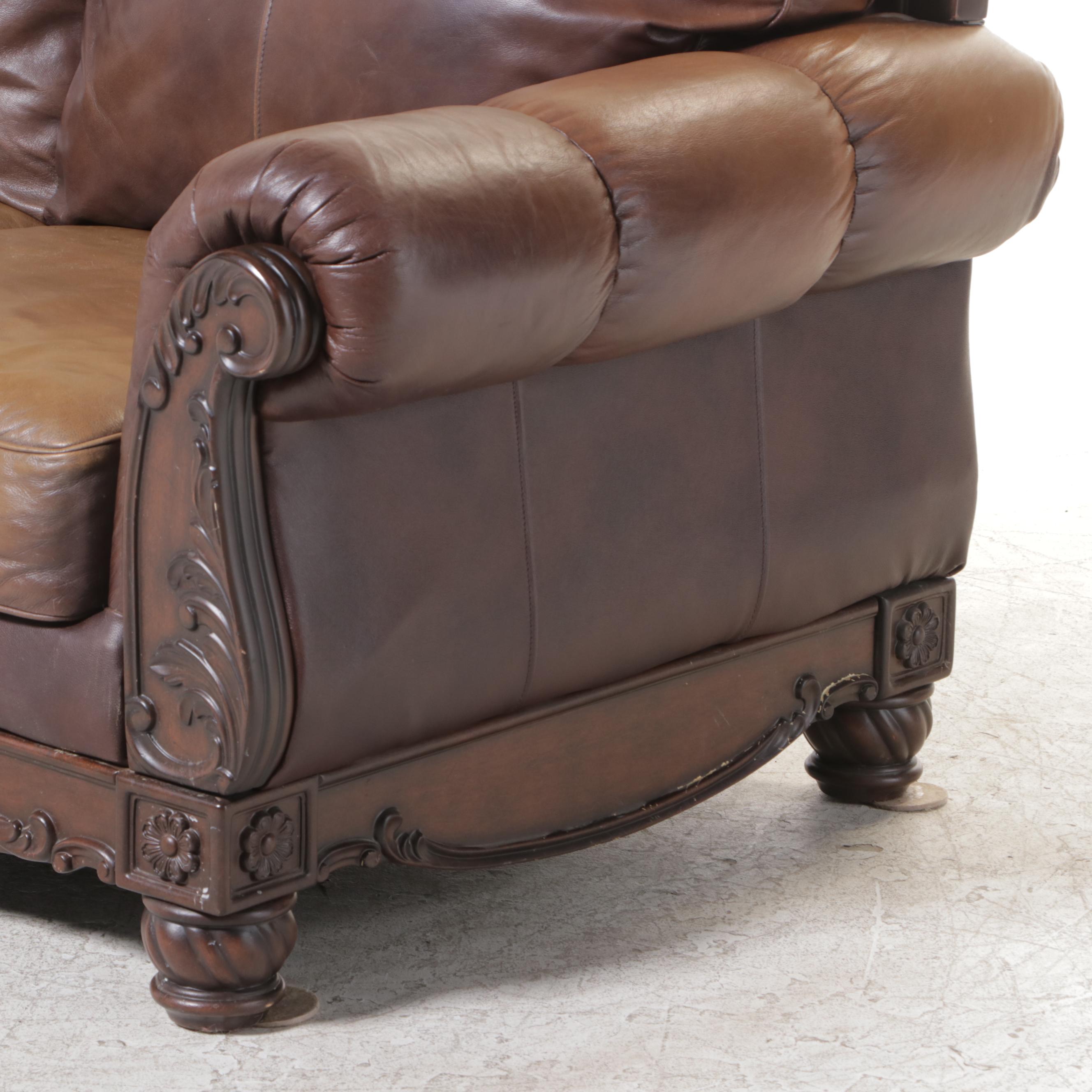 Ashley Furniture LeatherUpholstered Loveseat Sofa EBTH