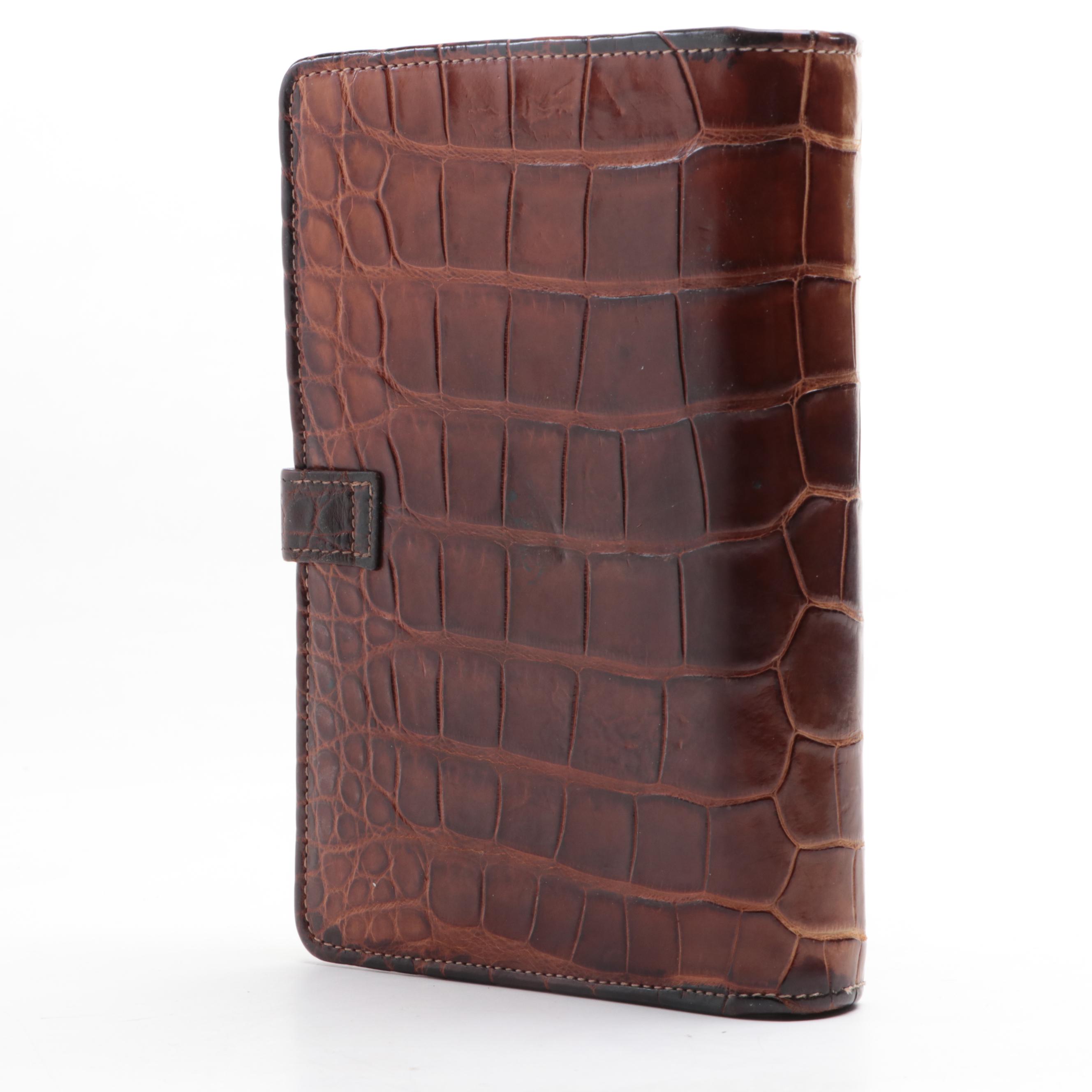Trafalgar Address Book in Brown Alligator Skin EBTH