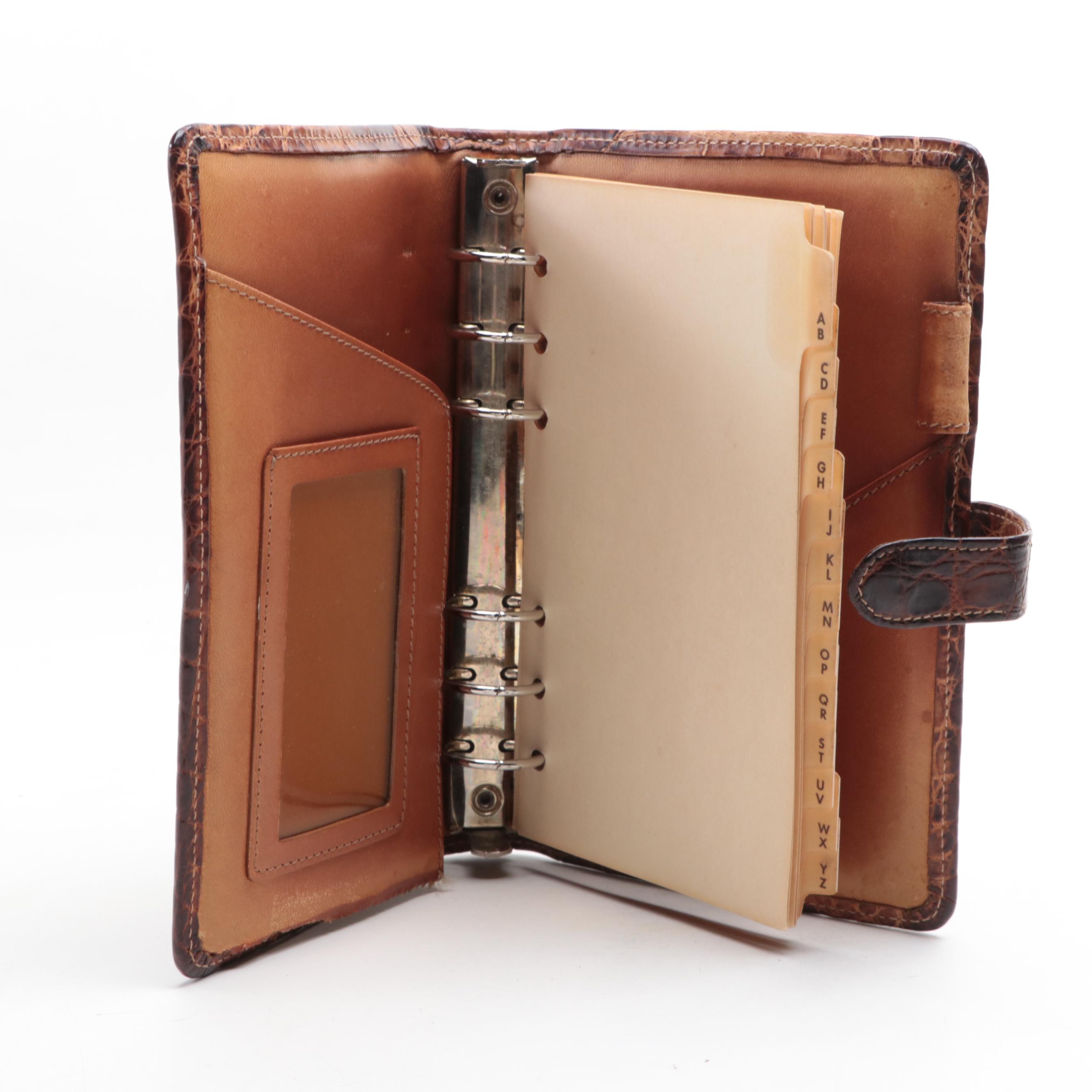 Trafalgar Address Book in Brown Alligator Skin EBTH