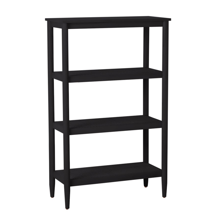 Hearth & Hand With Magnolia Wood and Cane Four-Shelf Bookcase