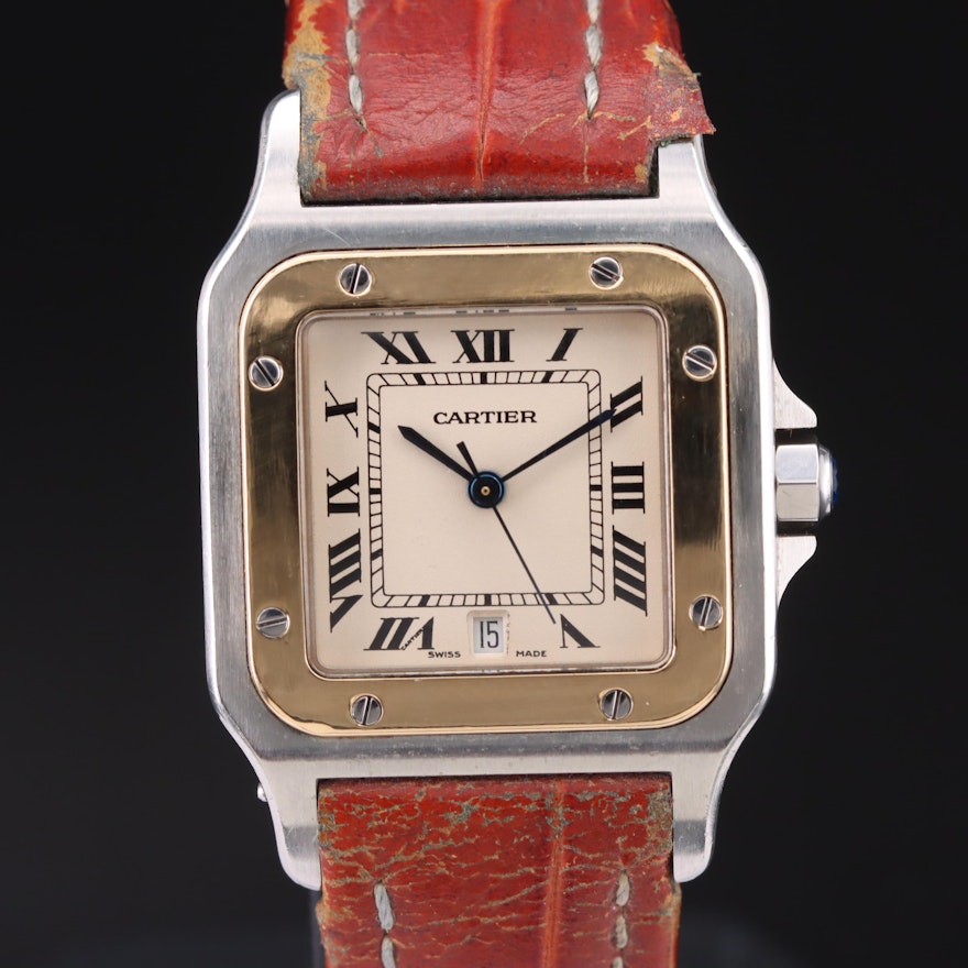 Cartier Santos  18K and Stainless Steel Wristwatch