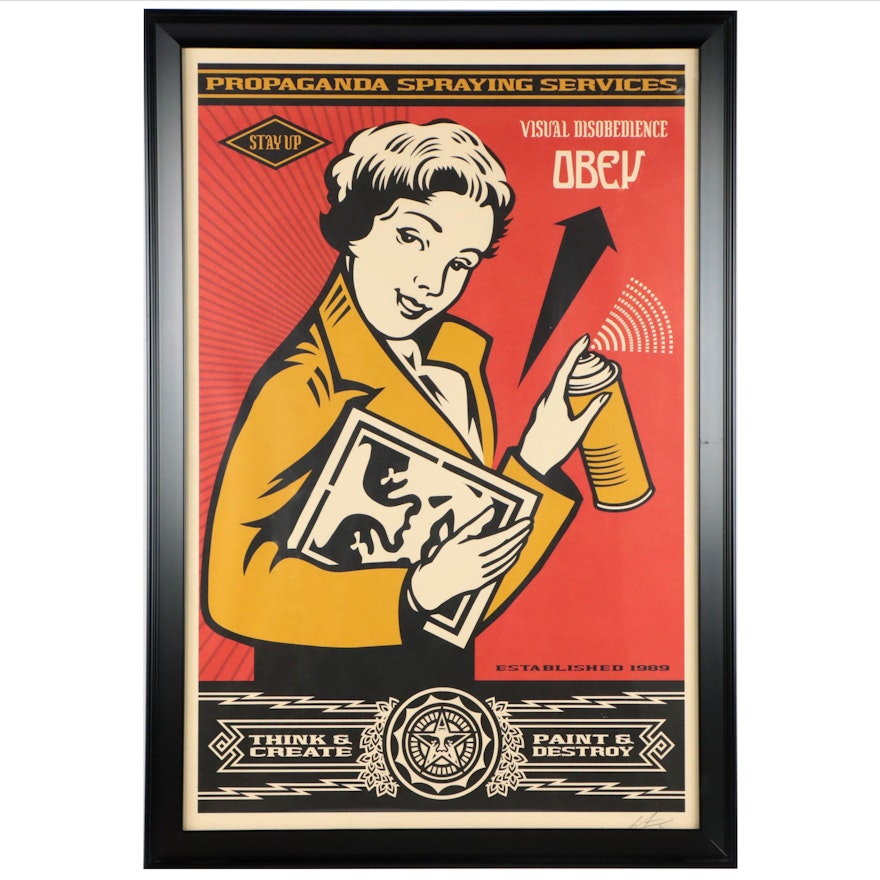 Shepard Fairey Offset Print "Stay Up Girl," 2020