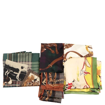Ralph Lauren Equestrian and Dog Lightweight Scarves with Other Equestrian Scarf