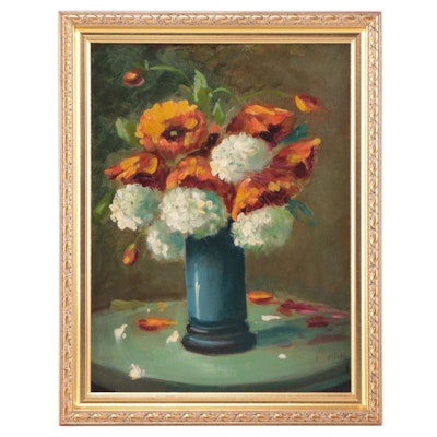 Martin Rettig Floral Still Life Oil Painting