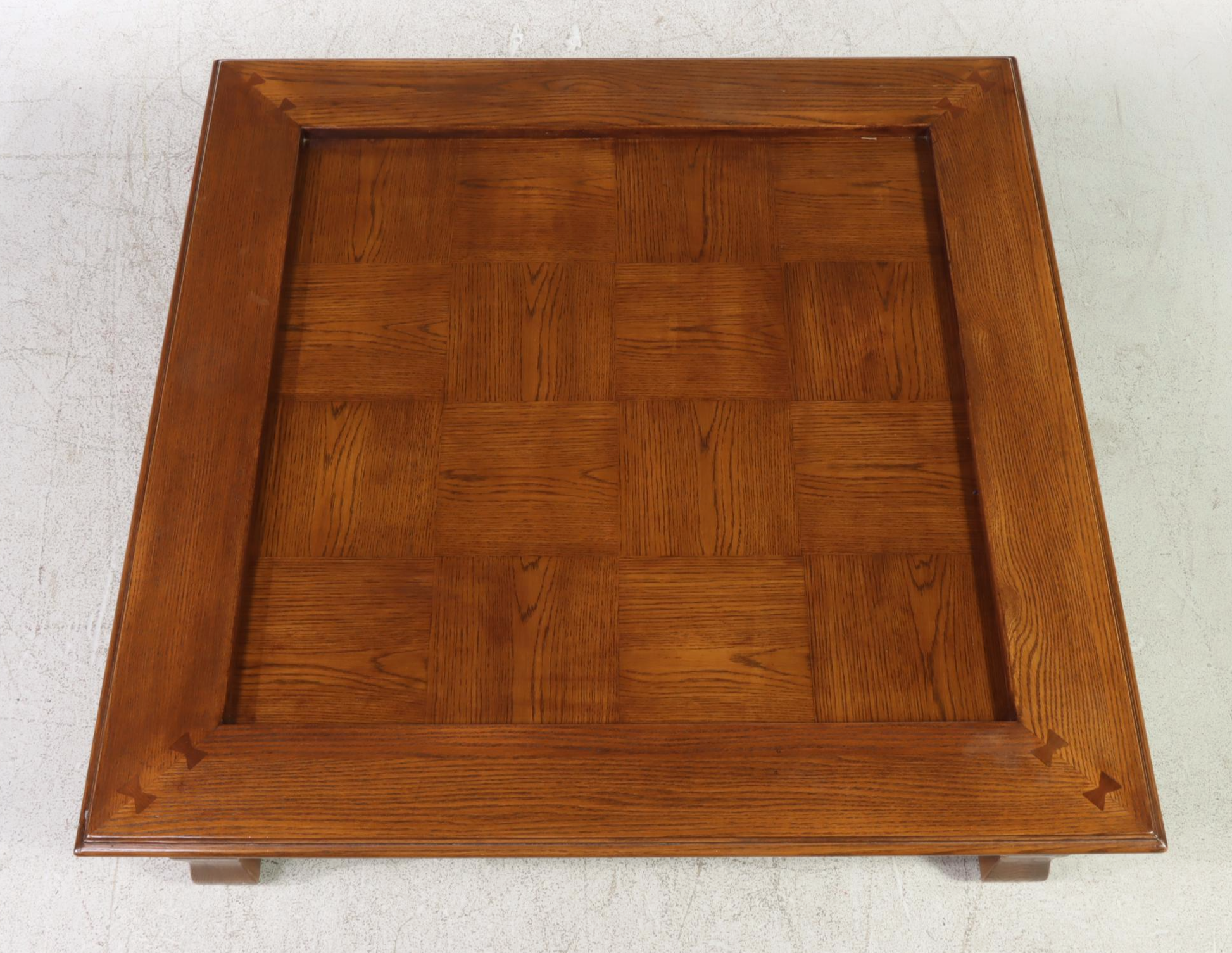 Romweber Viking Oak Oak and Parquetry Coffee Table, Mid to Late 20th