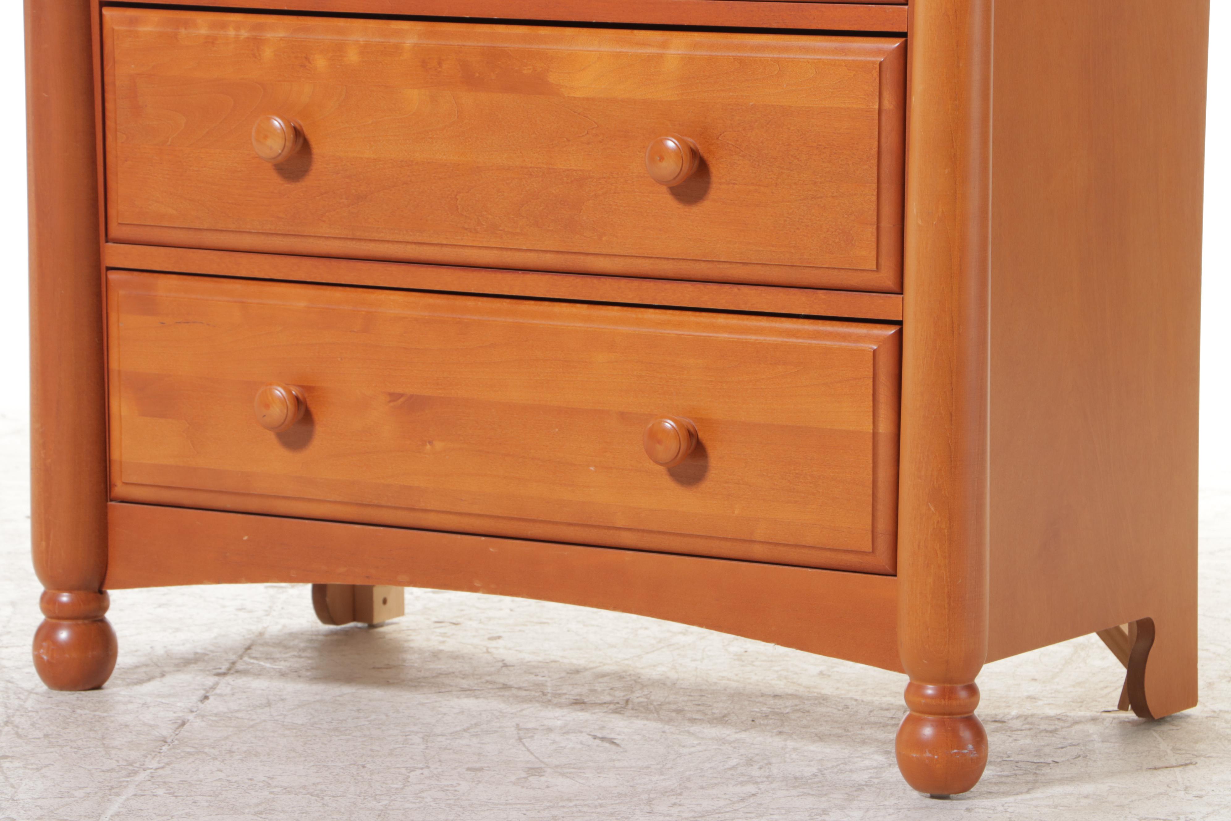 Natart Juvenile Empire Style Hardwood FiveDrawer Chest EBTH