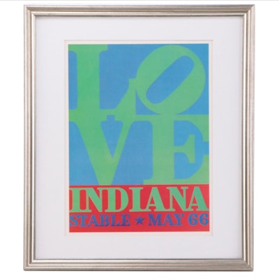 Offset Lithograph Poster for Robert Indiana 1966 Exhibition
