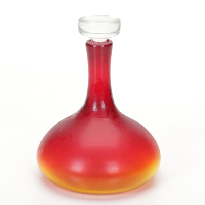 Blenko Glass Decanter, Mid to Late 20th Century