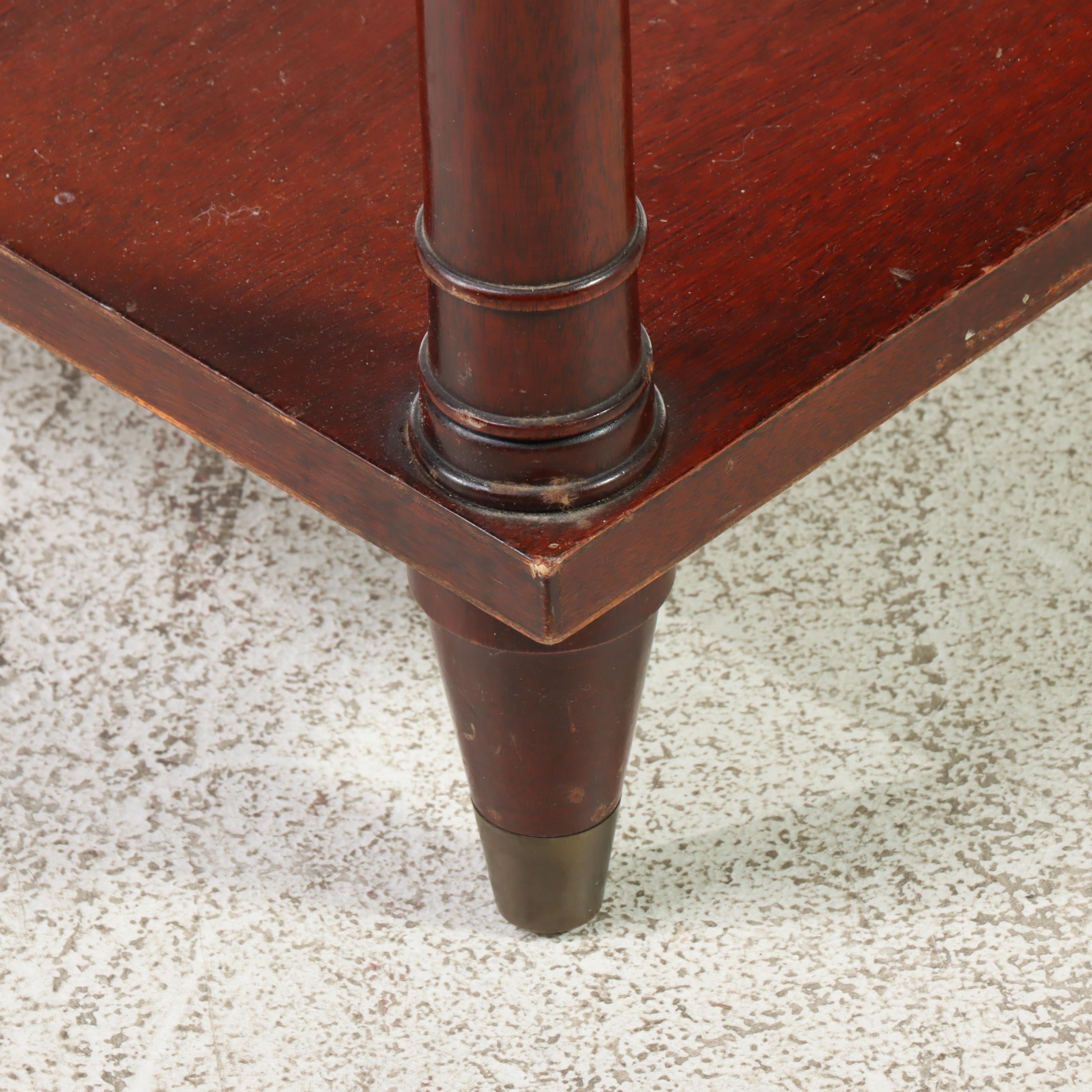Fine Arts Furniture Co. Empire Style Mahogany TwoTier Side Table, 20th