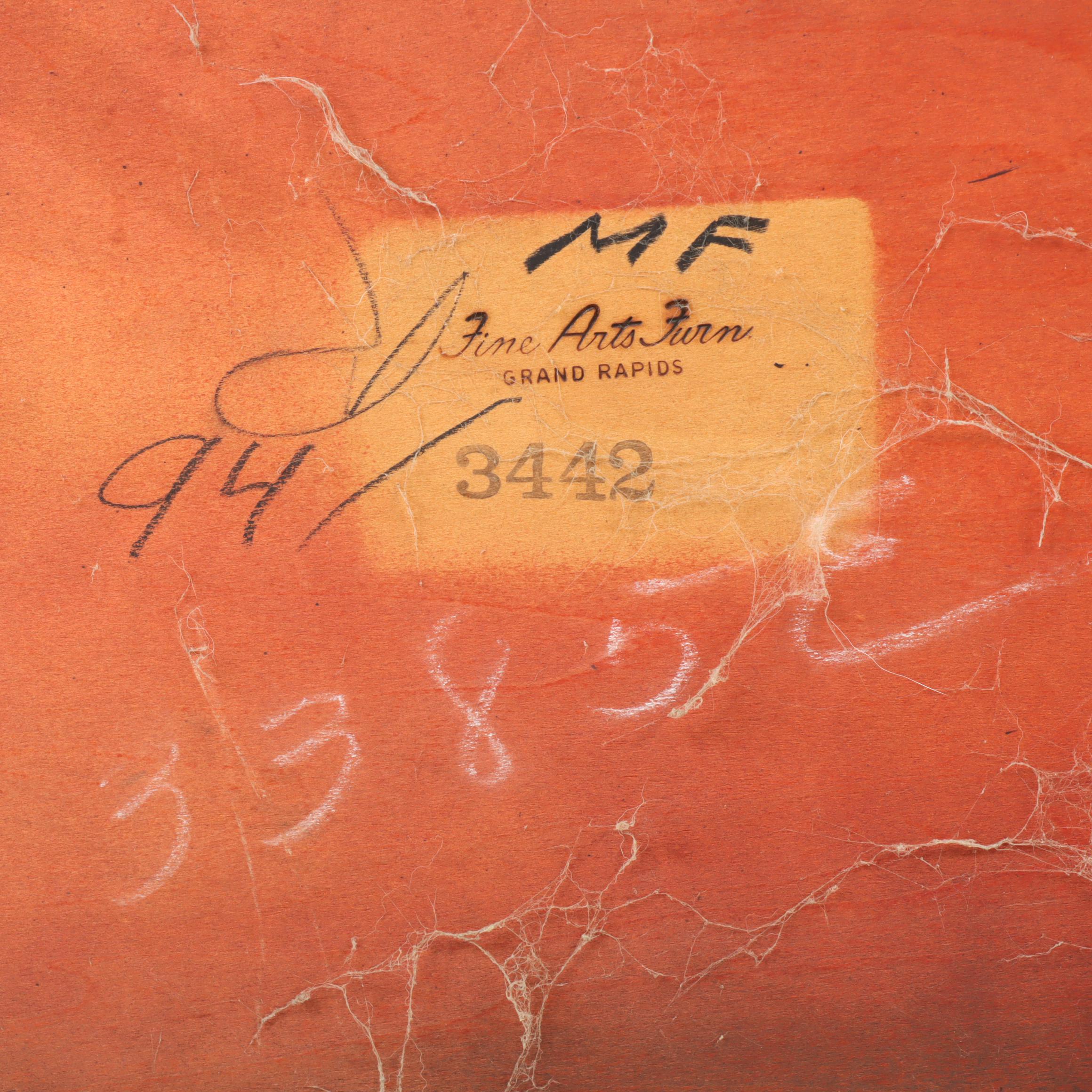 Fine Arts Furniture Co. Empire Style Mahogany TwoTier Side Table, 20th