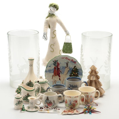 Spode "Christmas Tree" Porcelain Tableware and More Christmas Table Accessories