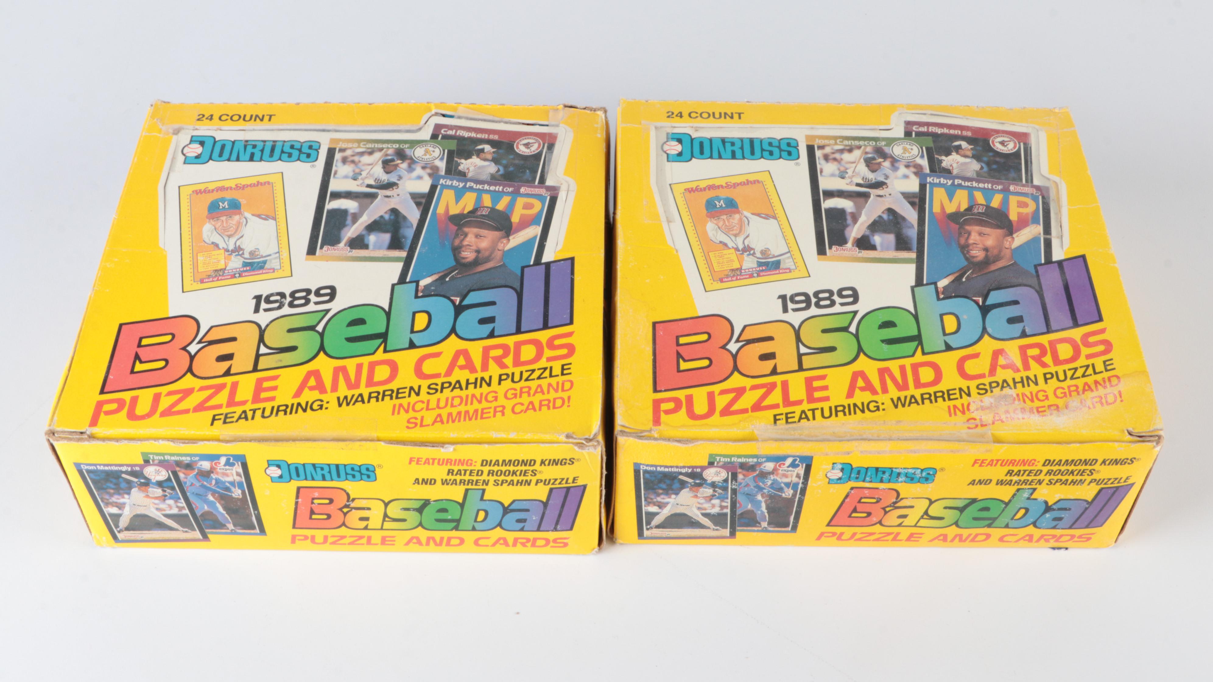 1989 Donruss and 1992 Topps Sealed Baseball Card Wax Packs EBTH