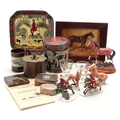 Kronheim & Oldenbusch Co Silver Plate Box with Equestriana Collection