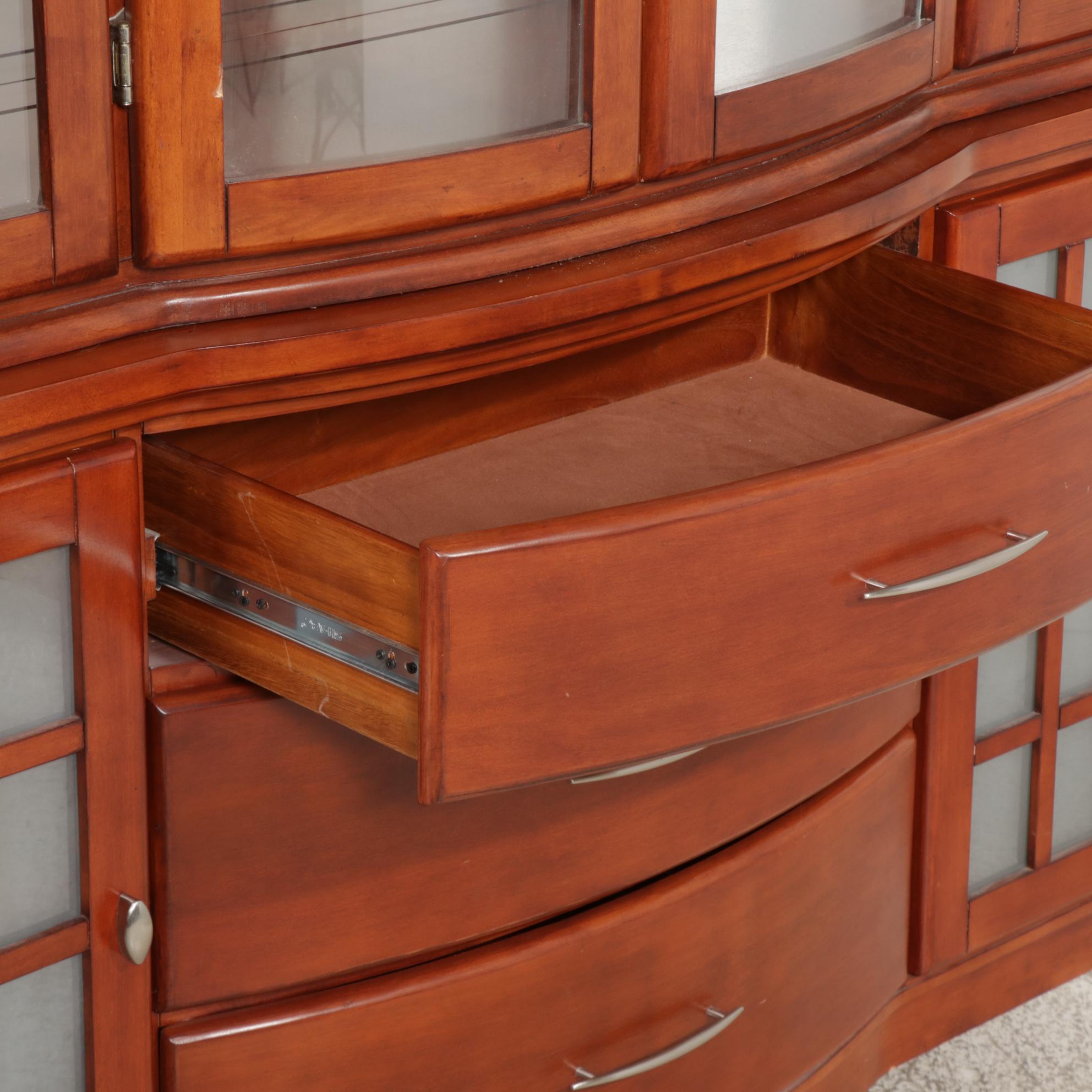 Coaster CherryStained Wood TwoPiece China EBTH