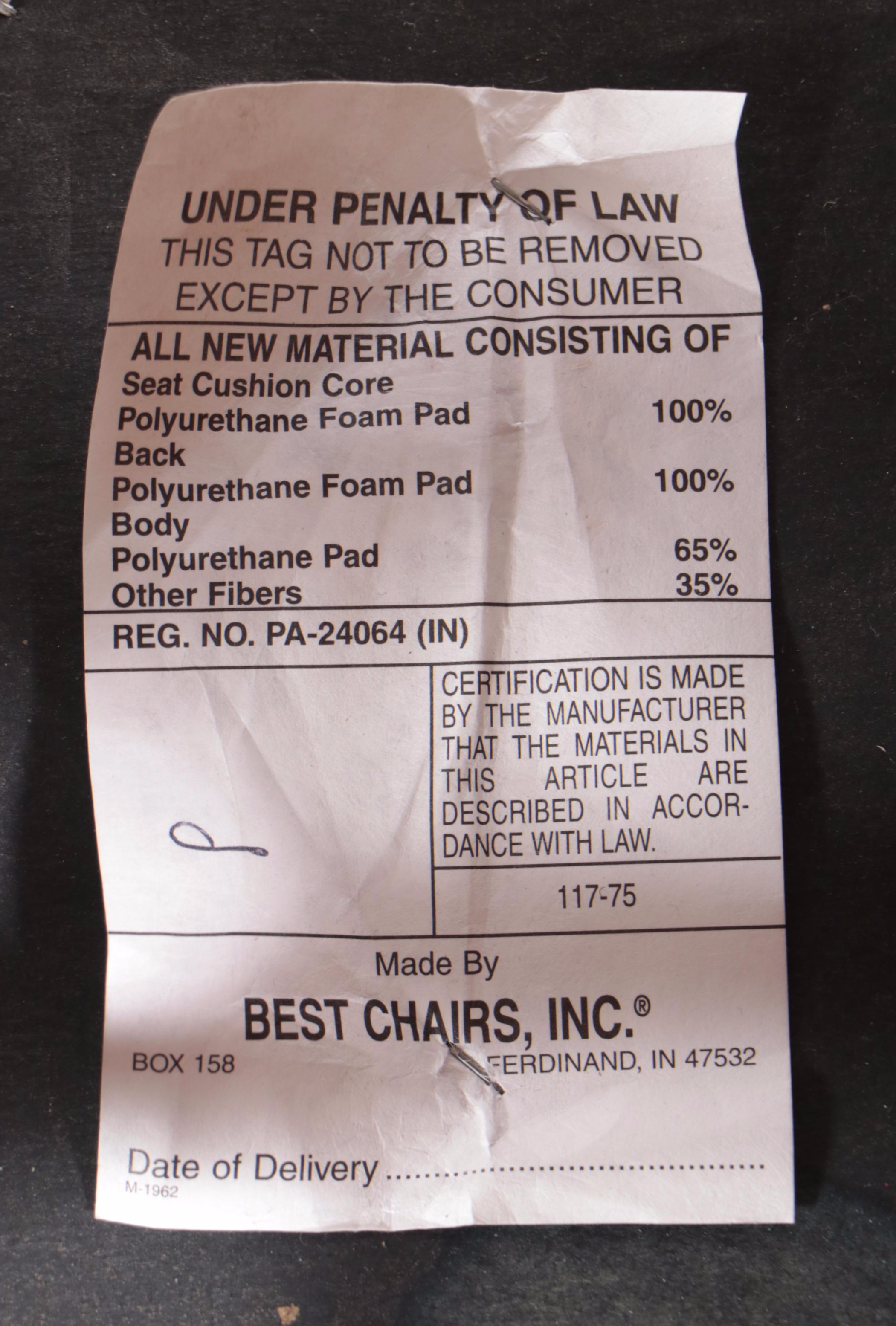 Mission Style HighBack Glider and Footstool with Green Tufted Cushions