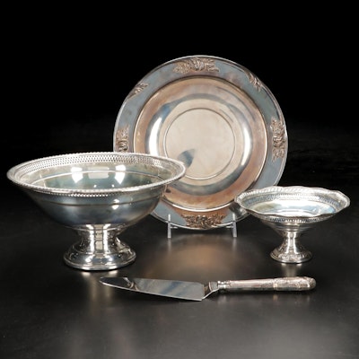 Frank M. Whiting "Rose of Sharon" Sterling Plate with American Weighted Silver