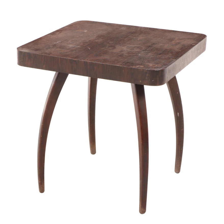 Czech Modern Oak Side Table, Mid to Late 20th Century