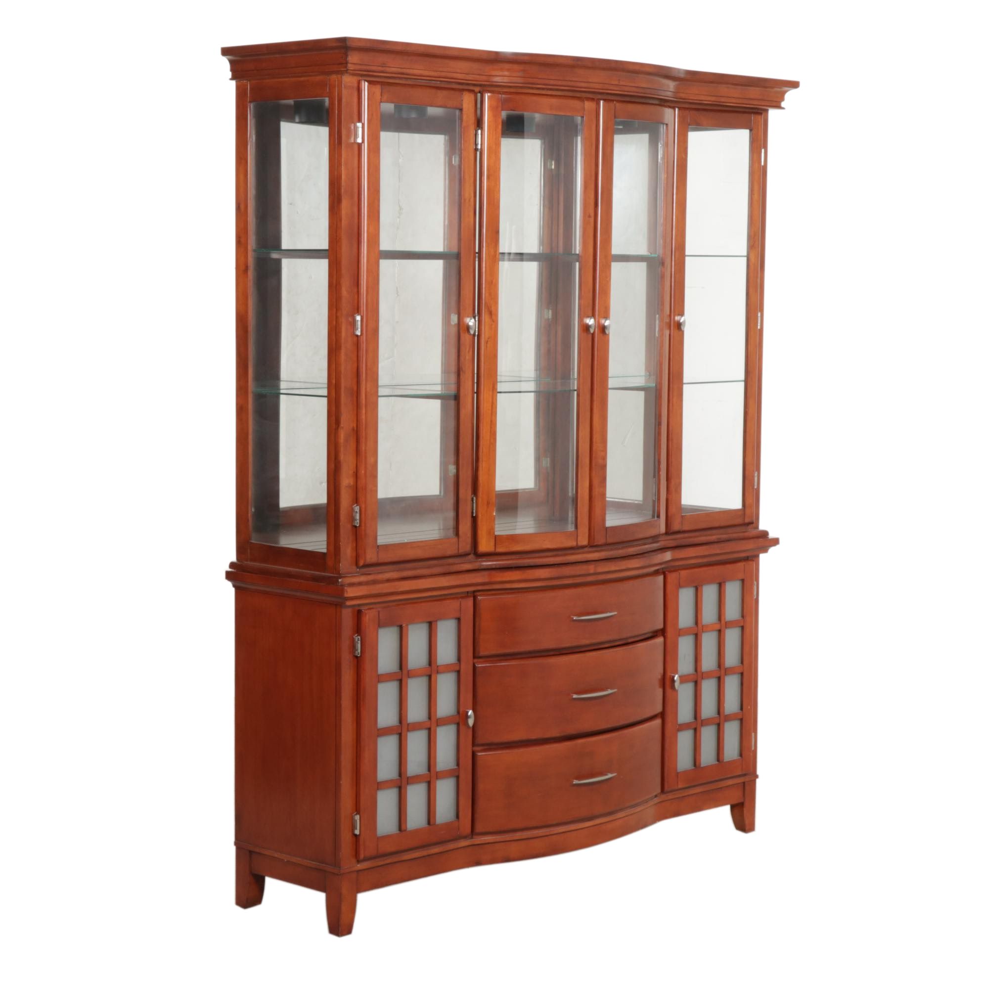 Coaster CherryStained Wood TwoPiece China EBTH