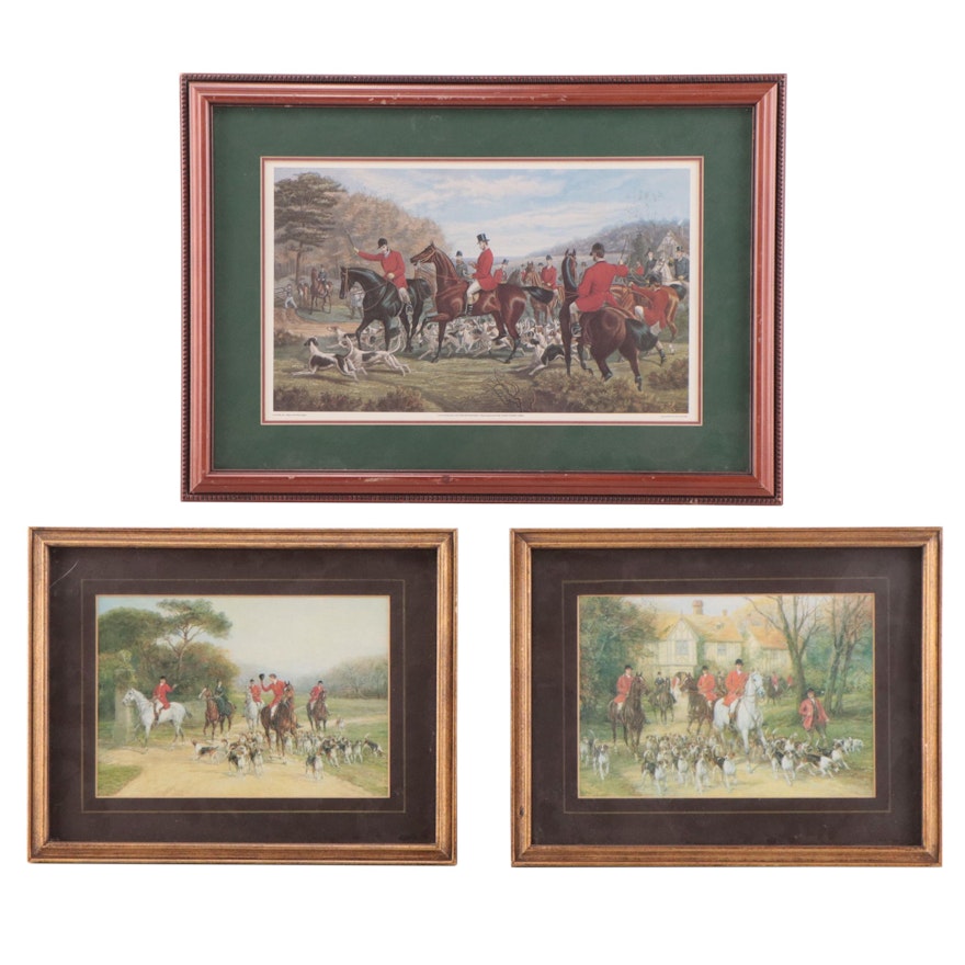 Offset Lithographs of English Hunting Scenes Including After Sheldon Williams