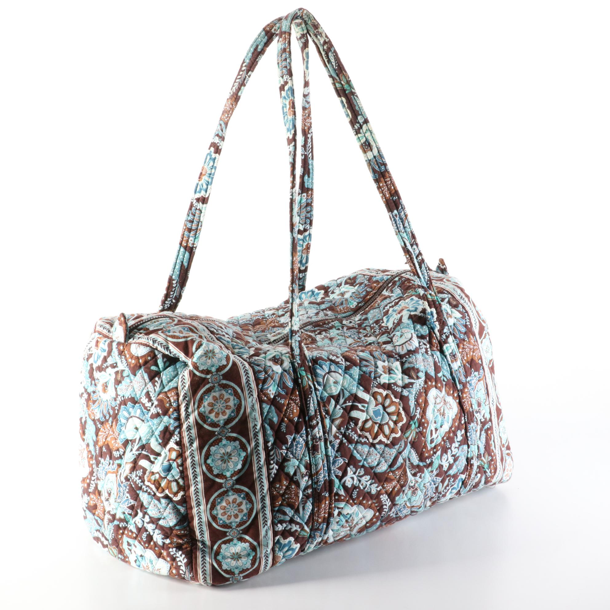 Vera Bradley "Java Blue" Tall Tote, Duffle, and Garment Bag in Quilted