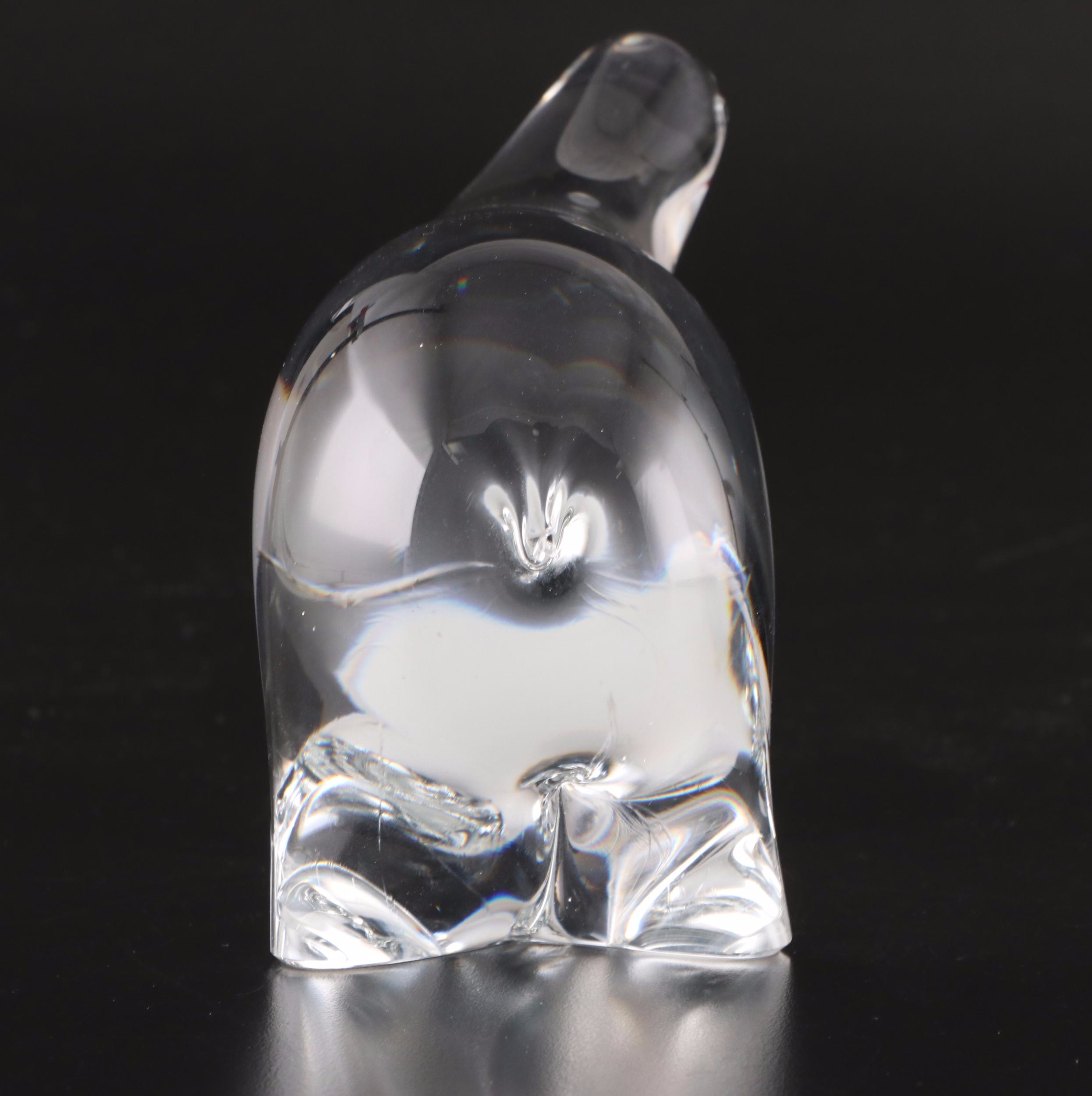 Folke Walving for Målerås Glassworks Swedish Crystal Polar Bear Figurine EBTH