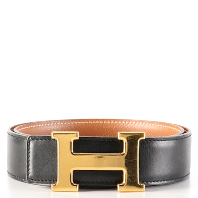 Hermès Reversible Leather Constance H Buckle Belt 32mm