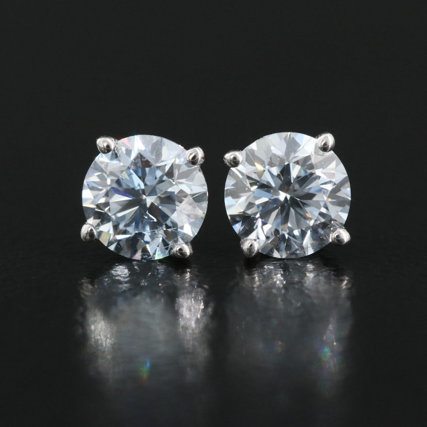 14K 1.09 CTW Lab Grown Diamond Stud Earrings