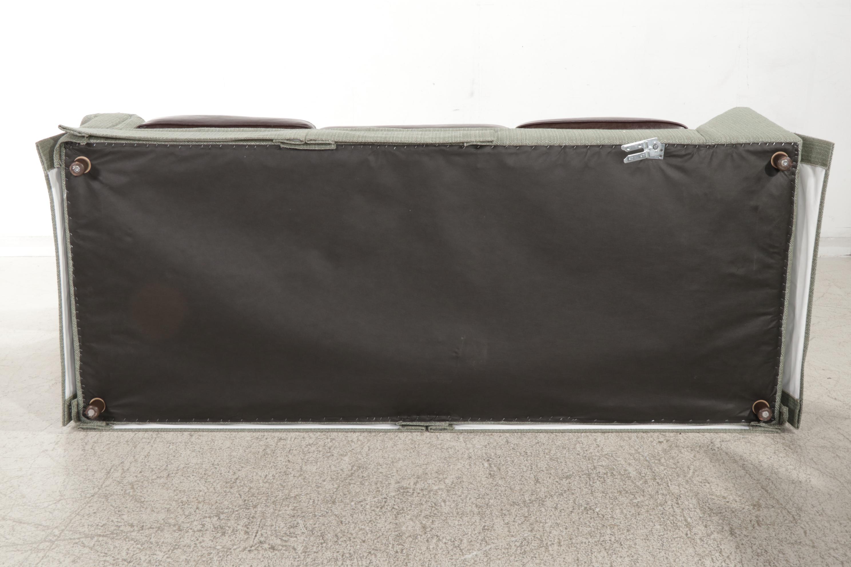 Norwalk Furniture Bonded Leather and Upholstered Sectional Sofa EBTH