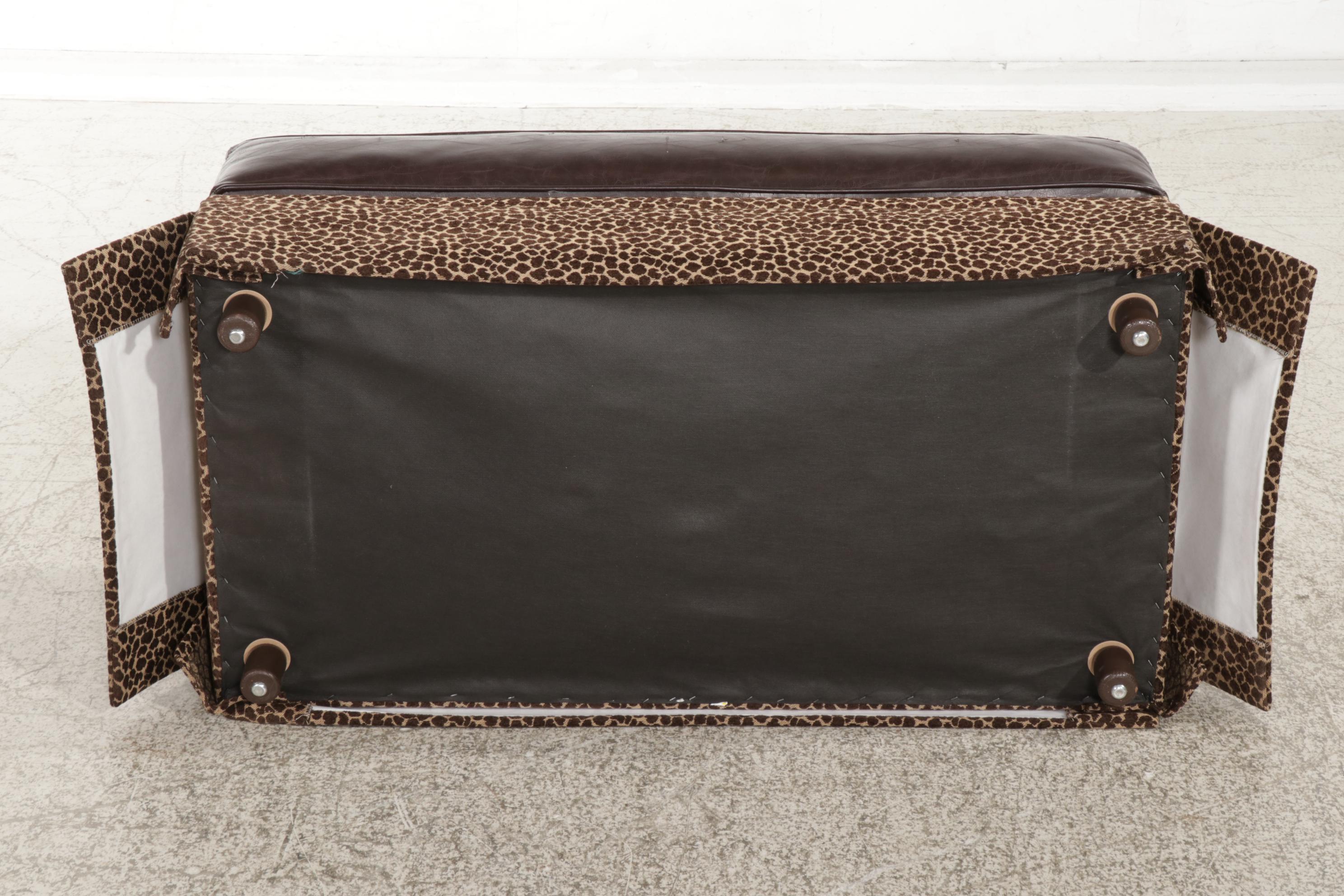 Norwalk Furniture Bonded Leather and Upholstered Sectional Sofa EBTH