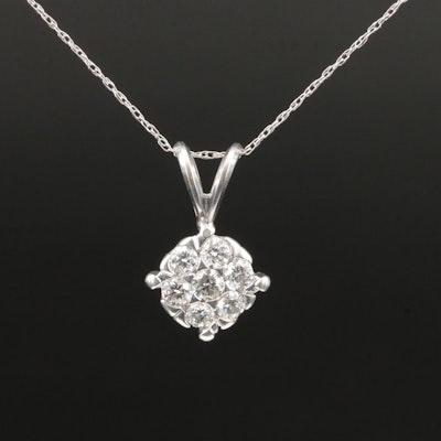 14K 0.37 CTW Diamond Pendant Necklace
