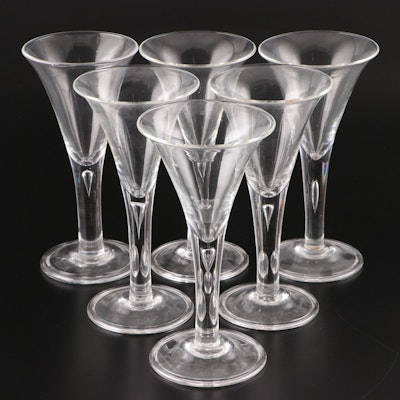 Bubble Stemmed Clear Glass Champagne Flutes