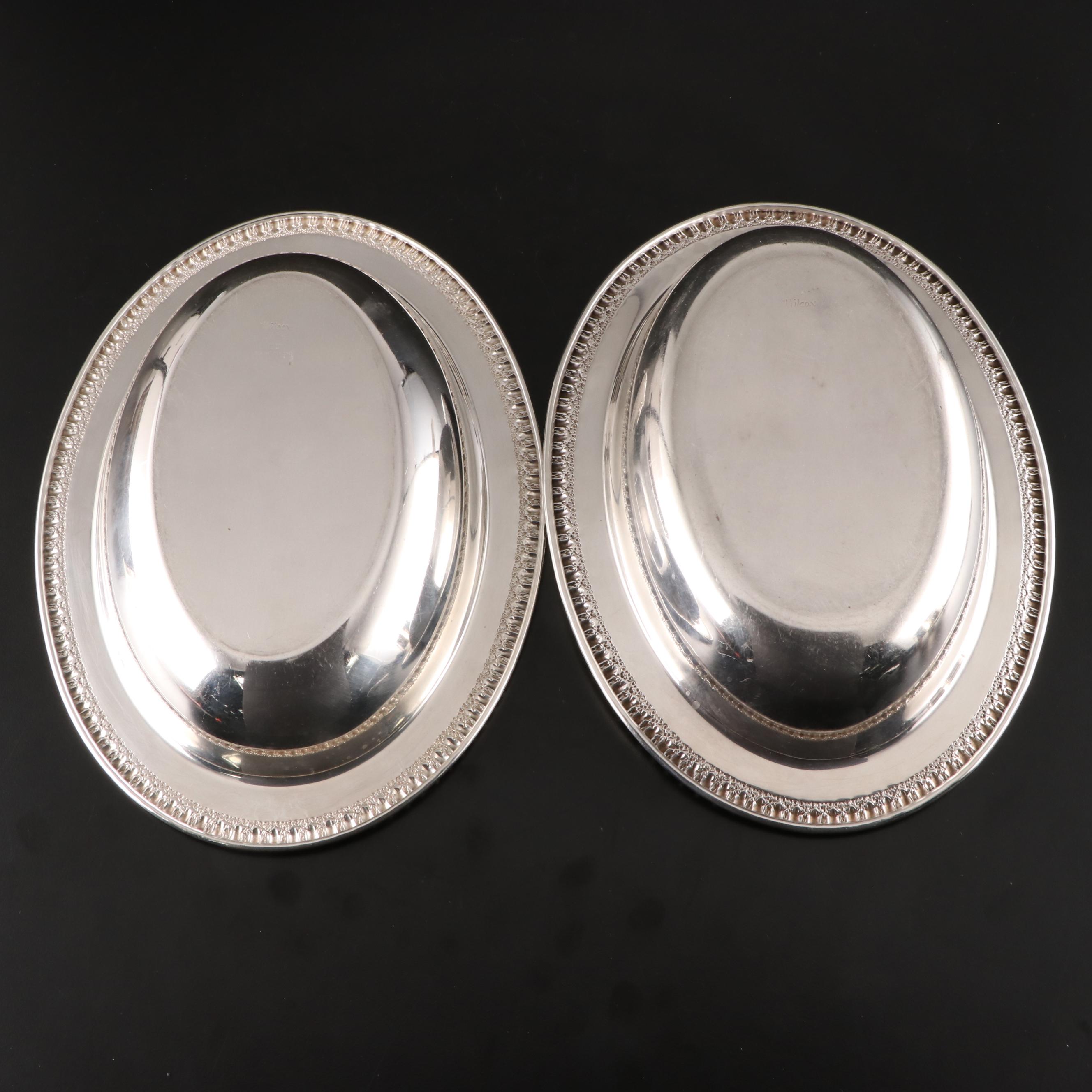 Neoclassical Biscuit Barrel with American Silver Plate Serveware