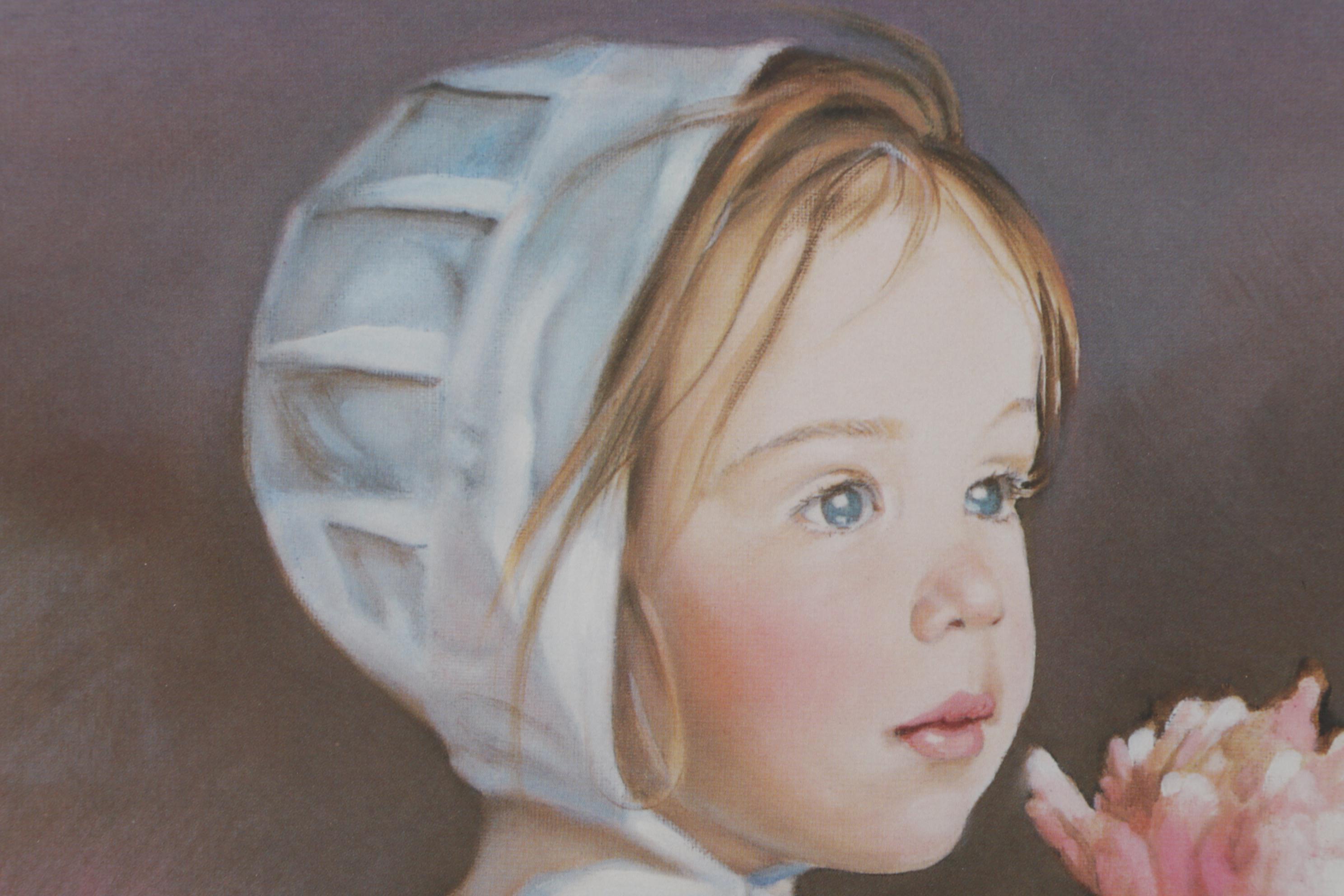 Nancy Noël Offset Lithograph "Flower Girl," Circa 2000 EBTH