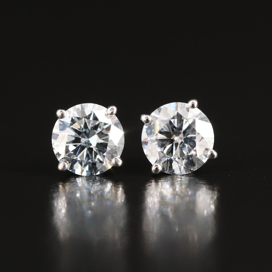 14K 1.38 CTW Lab Grown Diamond Stud Earrings