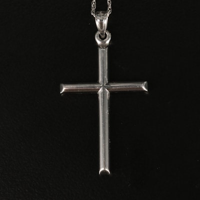 14K Chain Necklace with 10K Cross Pendant