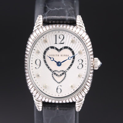 Judith Ripka Sterling Diamond Quartz Wristwatch