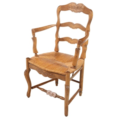 French Provincial Style Beech Armchair