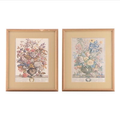 Offset Lithographs After Pieter Casteels III "June," and "July"