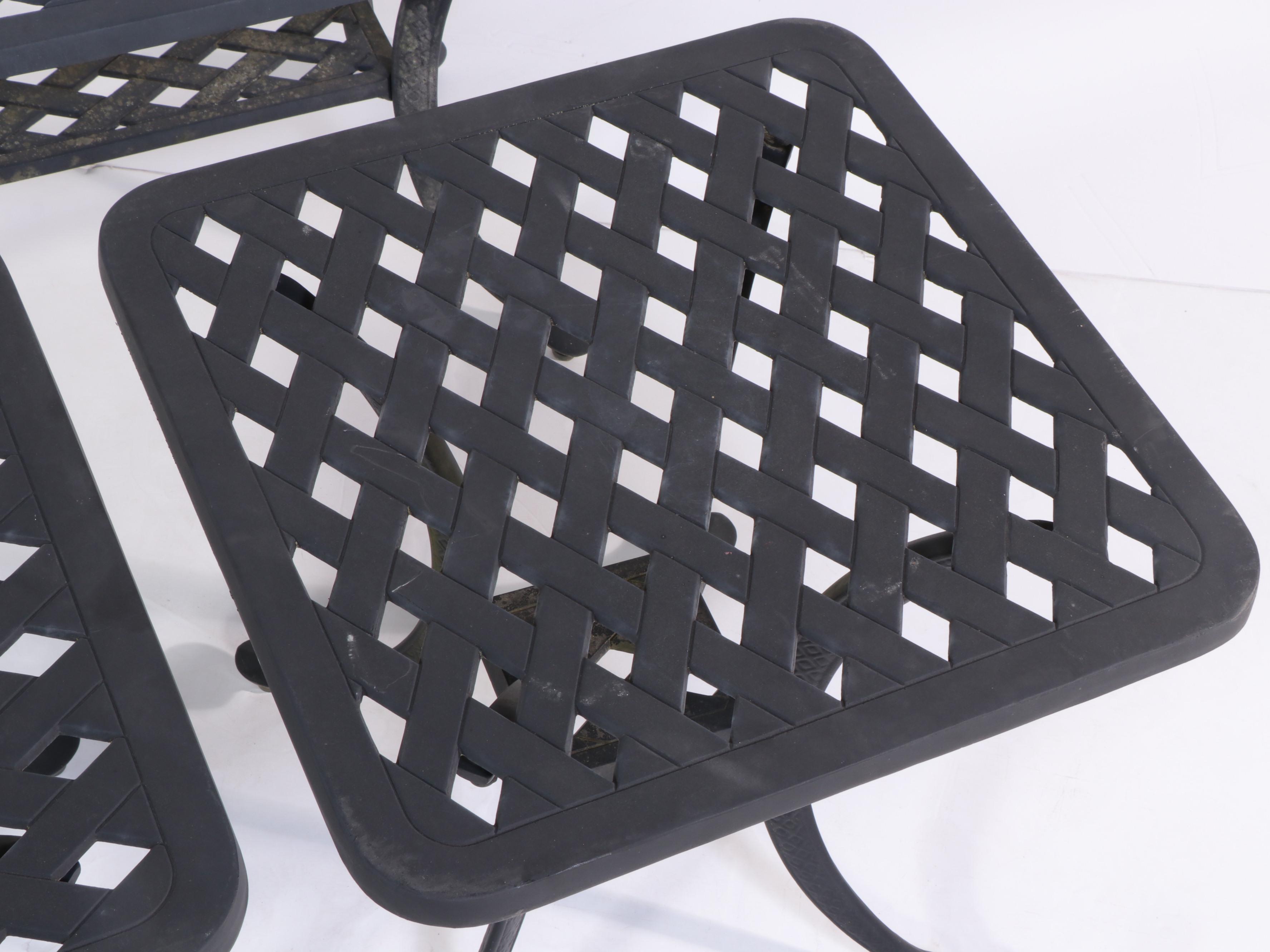 EightPiece Cast Aluminum Patio Furniture Set EBTH