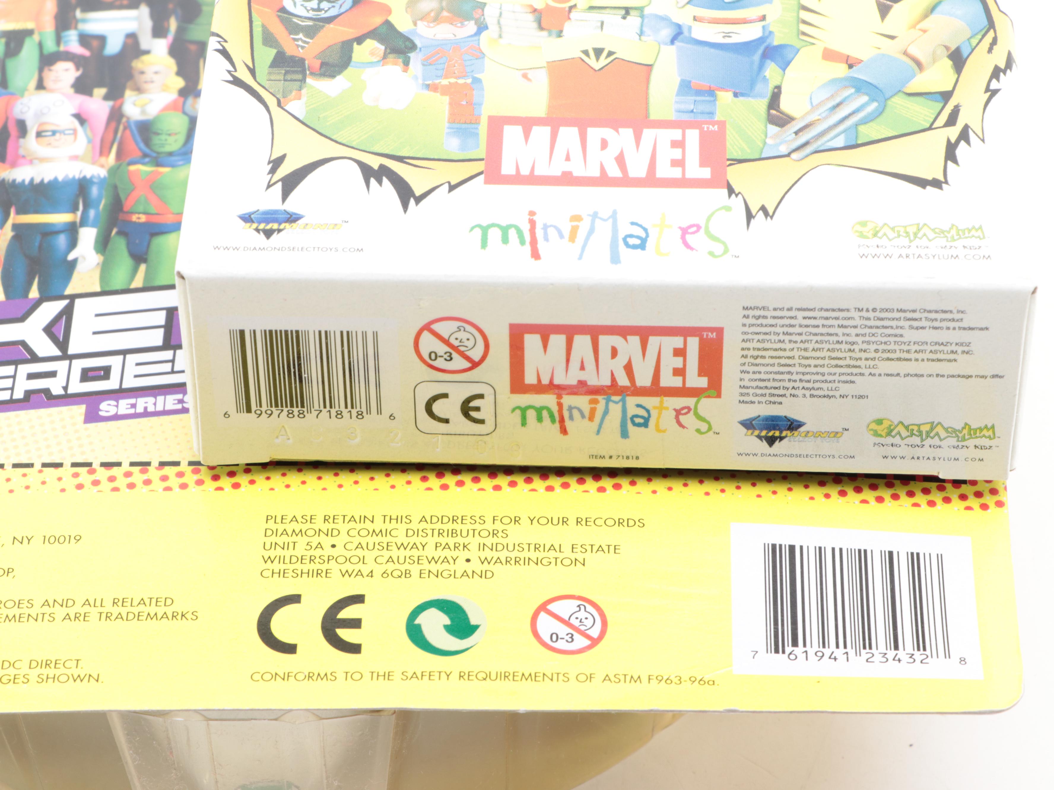 DC Direct Pocket Super Heroes and Diamond XMen Minimates Action