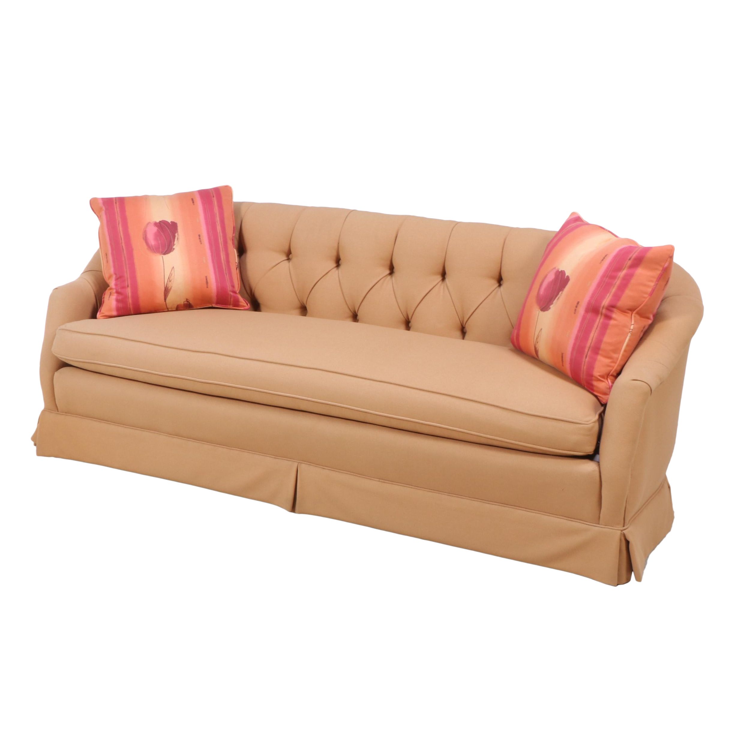 CustomUpholstered and ButtonedDown Sofa EBTH