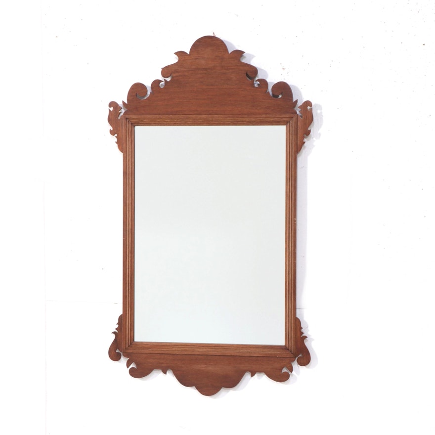 Chippendale Style Wooden Mirror, Early to Mid-20th Century