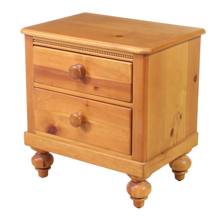 Lexington Furniture French Provincial Style Pine Two-Drawer Bedside Commode