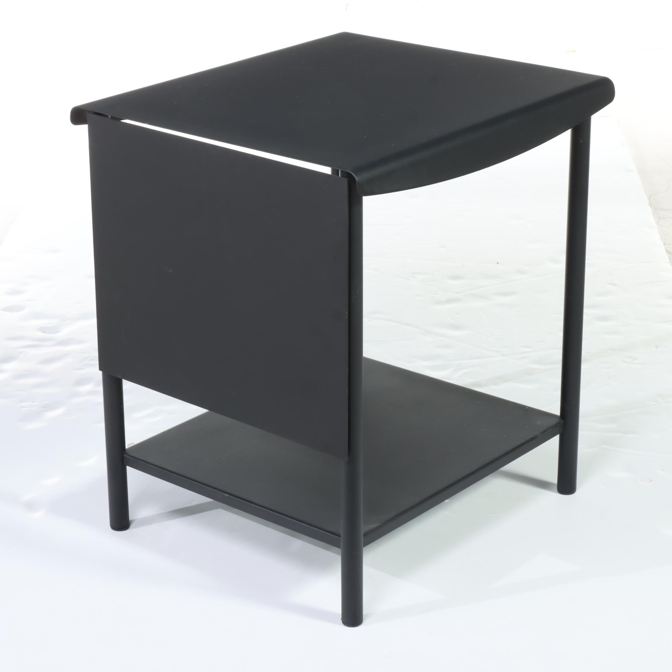 Modern Style Black Metal End Table EBTH