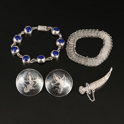 Siam Niello Cufflinks Featured in Sterling Jewelry