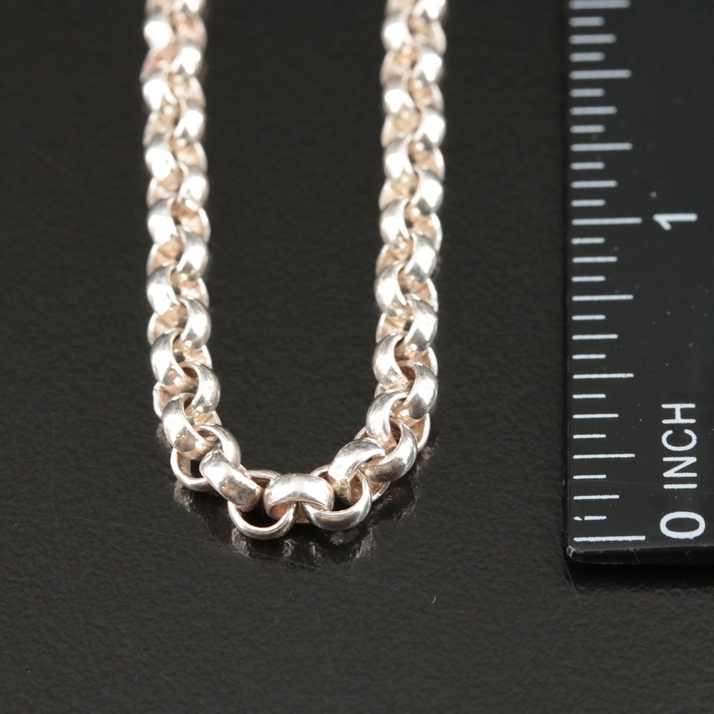 Sterling Rolo Chain Necklace EBTH