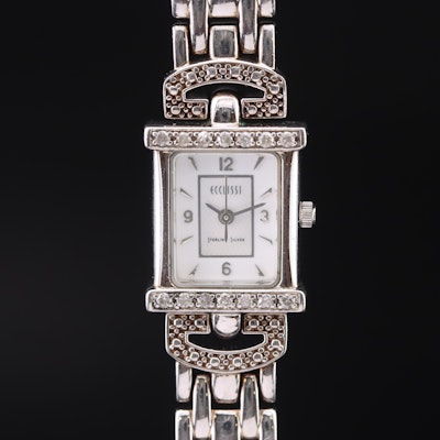 Ecclissi Sterling Diamond Wristwatch