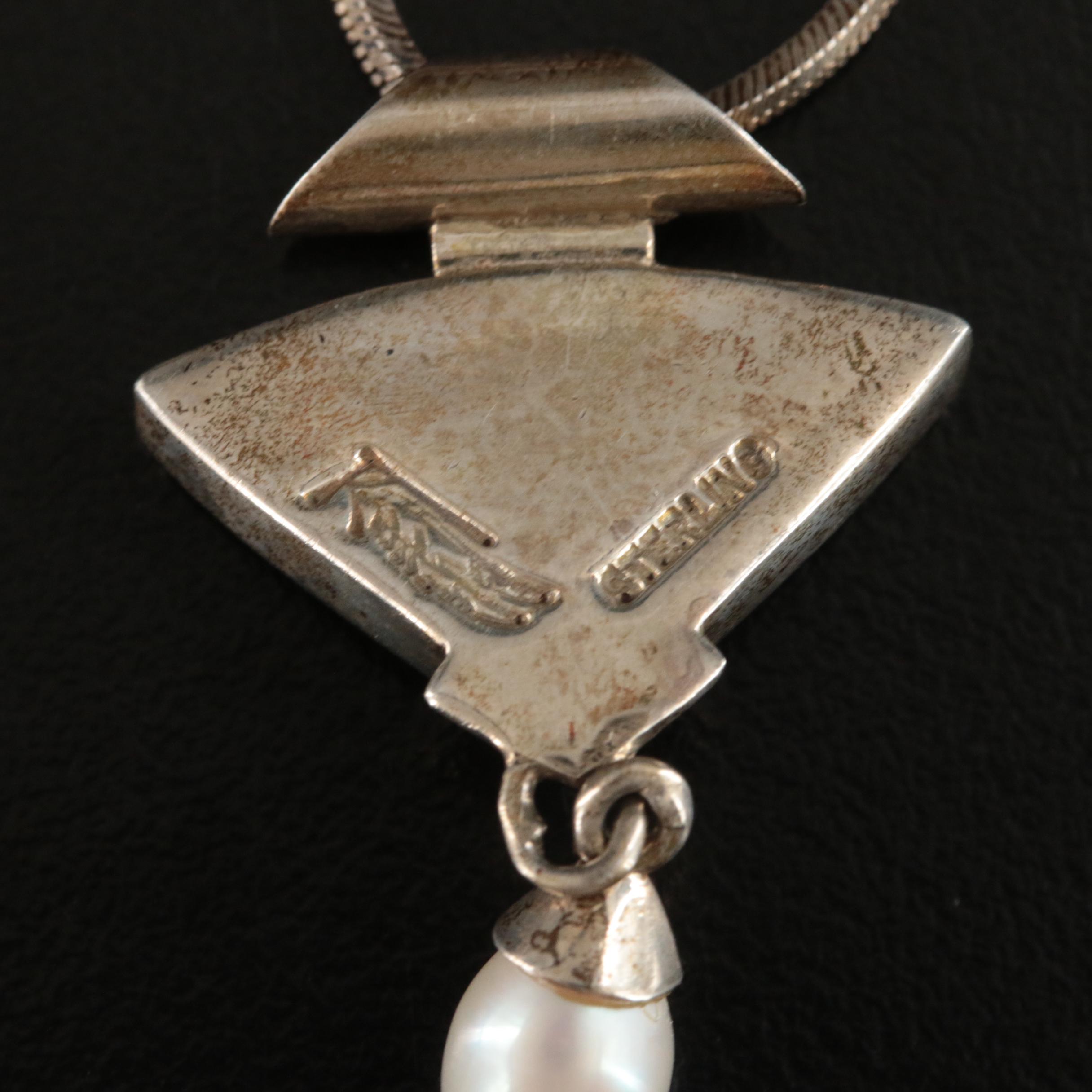 Knifewing Segura, Chiricahua Apache Sterling Coral, Turquoise and Pearl