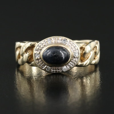 8K Sapphire and Diamond Ring