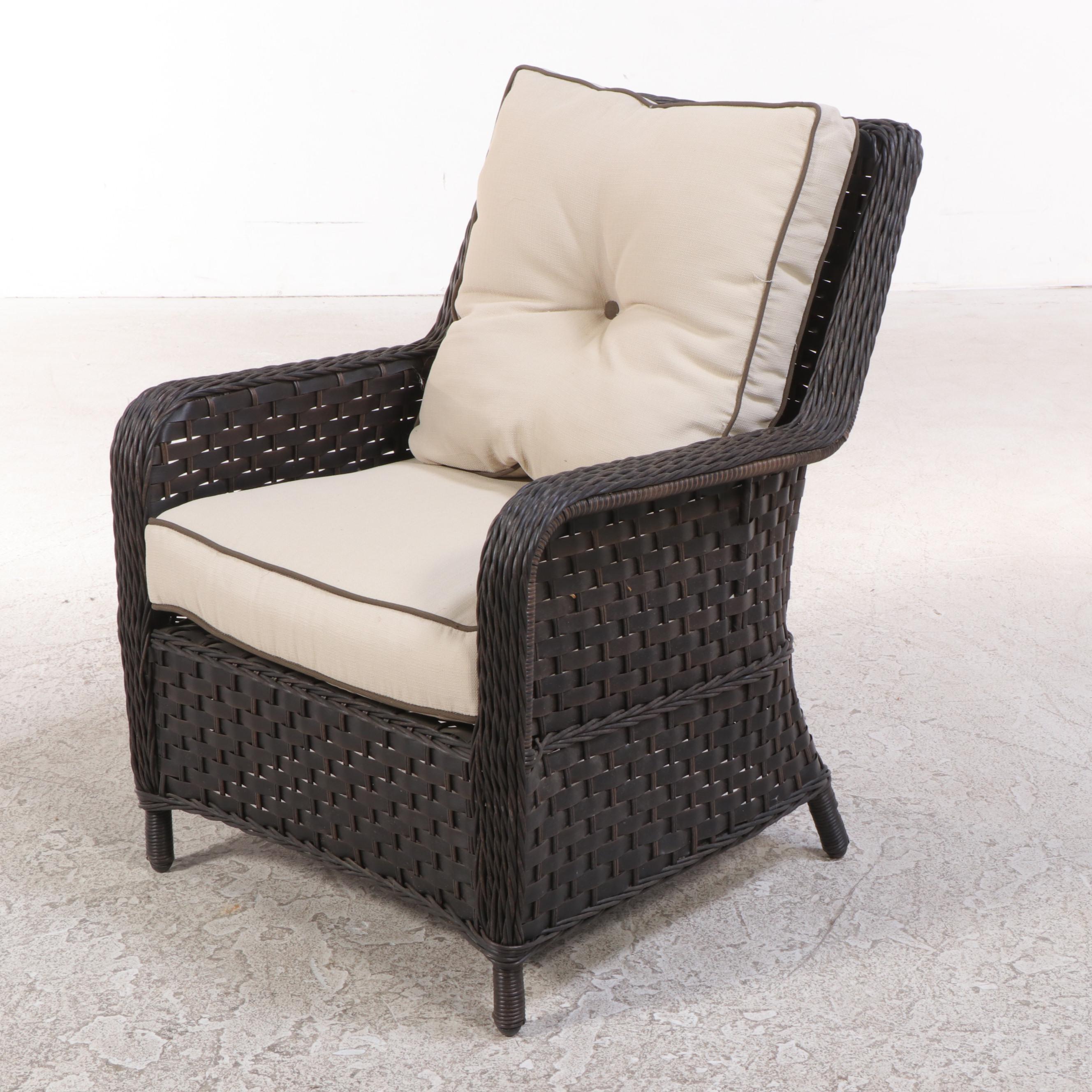 Treasure Garden Resin Wicker Patio Chairs, Loveseat, and Coffee Table